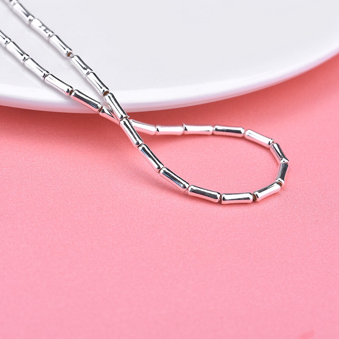 10/100pcs Sterling Silver Beads Sterling Silver Tube Beads Etsy