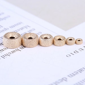 14K Gold Filled Donut Beads, Stardust Beads, Rondelle Beads, Tire Beads, Wheel Beads, Necklace Bead, Bracelet Bead 3mm 4mm 5mm 6mm 7mm 8mm