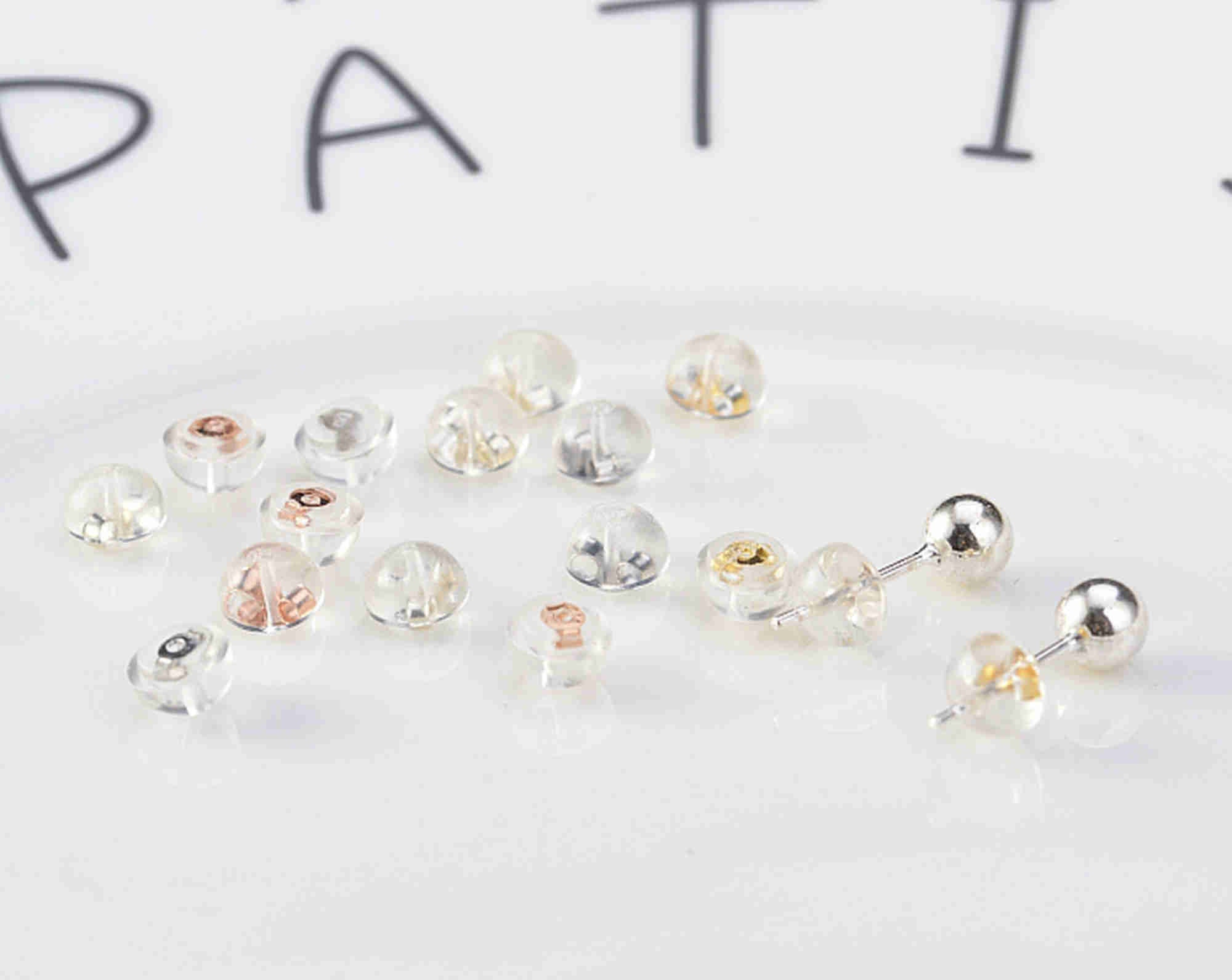 Sterling Silver Earring Clutch Silicone Ear Nuts For Jewelry Etsy