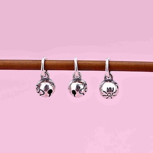 Sterling Silver Bell Charm, s925 Silver Charm For Jewelry Making Supplies, Bracelet Charm, Earring Charm, Vintage Bell Charm