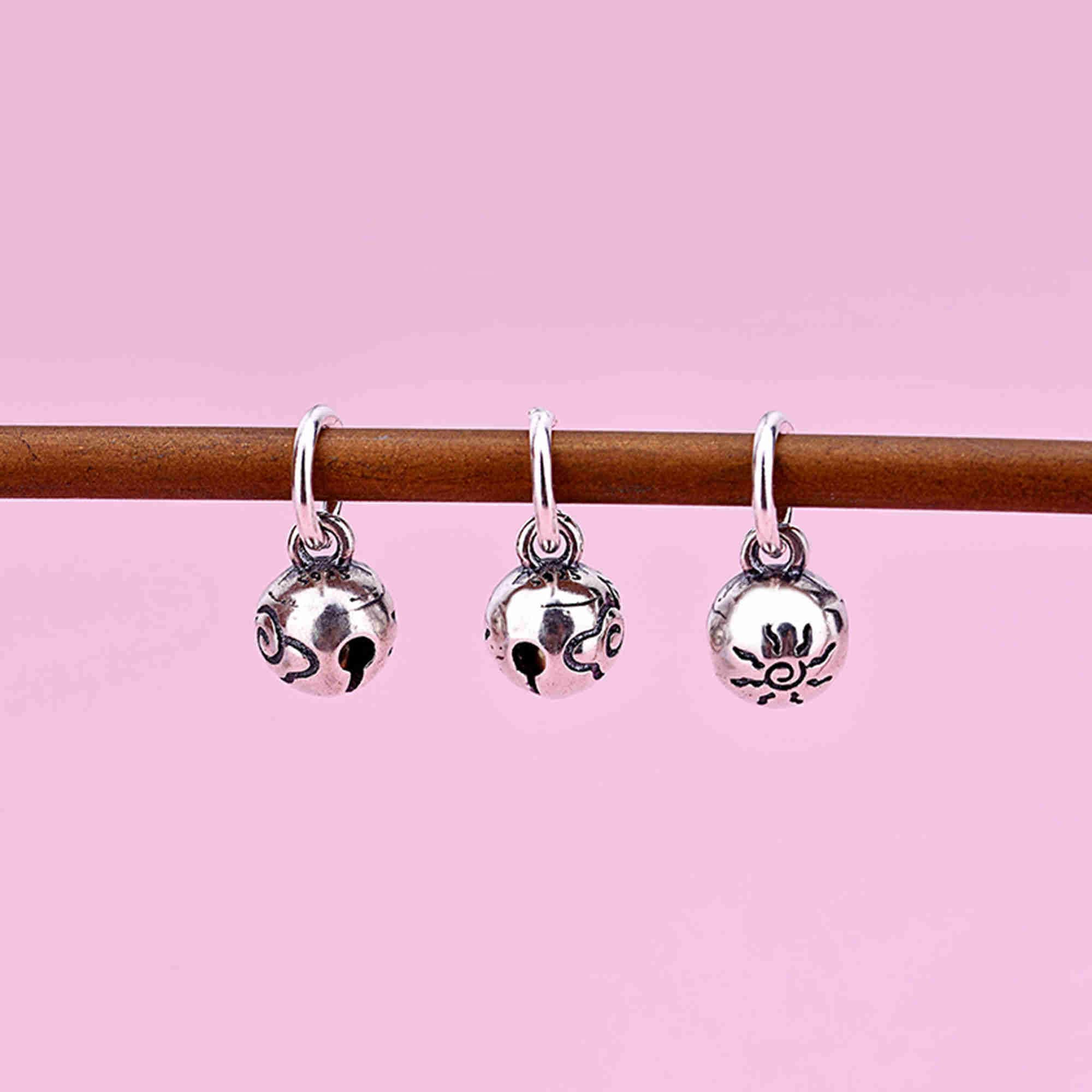 Bracelets boule de cloches creuses en argent pour femmes, bracelets