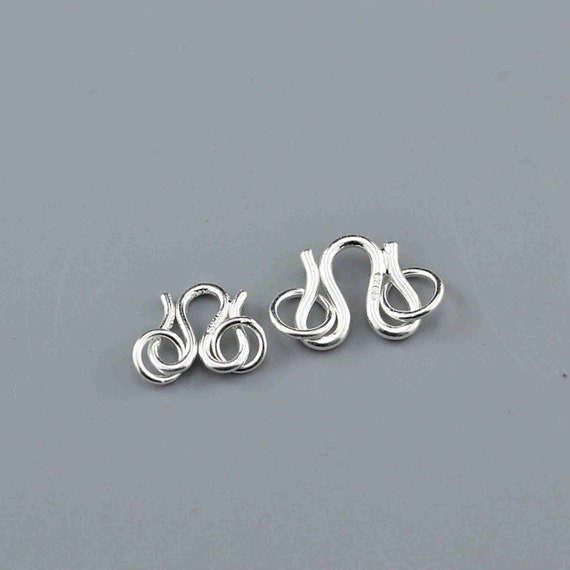 Sterling Silver M Clasps, S925 Silver Hook Clasp With Ring for Jewelry  Making Supplies, Bracelet Hook Clasp Connector Ring -  Canada