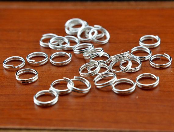 10/100pcs Sterling Silver Split Ring, S925 Silver Key Ring for Jewelry  Making Supplies, Split Rings 4mm 5mm 6mm 8mm 