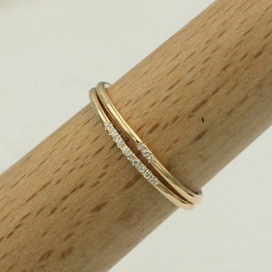 14K Gold Filled CZ Zircon Rings, Gold Filled Smooth Band Ring, Plain Rings, Closed Rings, Band Rings, Dainty Rings, Slim Band Rings