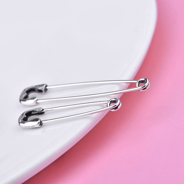 Sterling Silver Heart Brooch Pin, 925 Silver Brooch Pin, Safety Pin Brooch, Brooch Pin Earring, Brooch Pin Back, Brooch Jewelry Findings