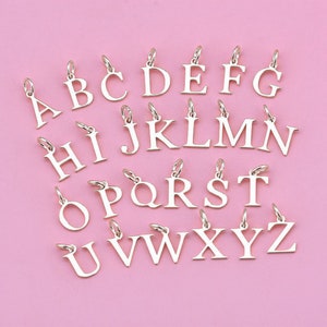 Sterling Silver Letter Charm, s925 Silver Alphabet Charm, Bracelet Charm Bulk, Earring Charm Bulk, Necklace Charm Bulk, Small Charms