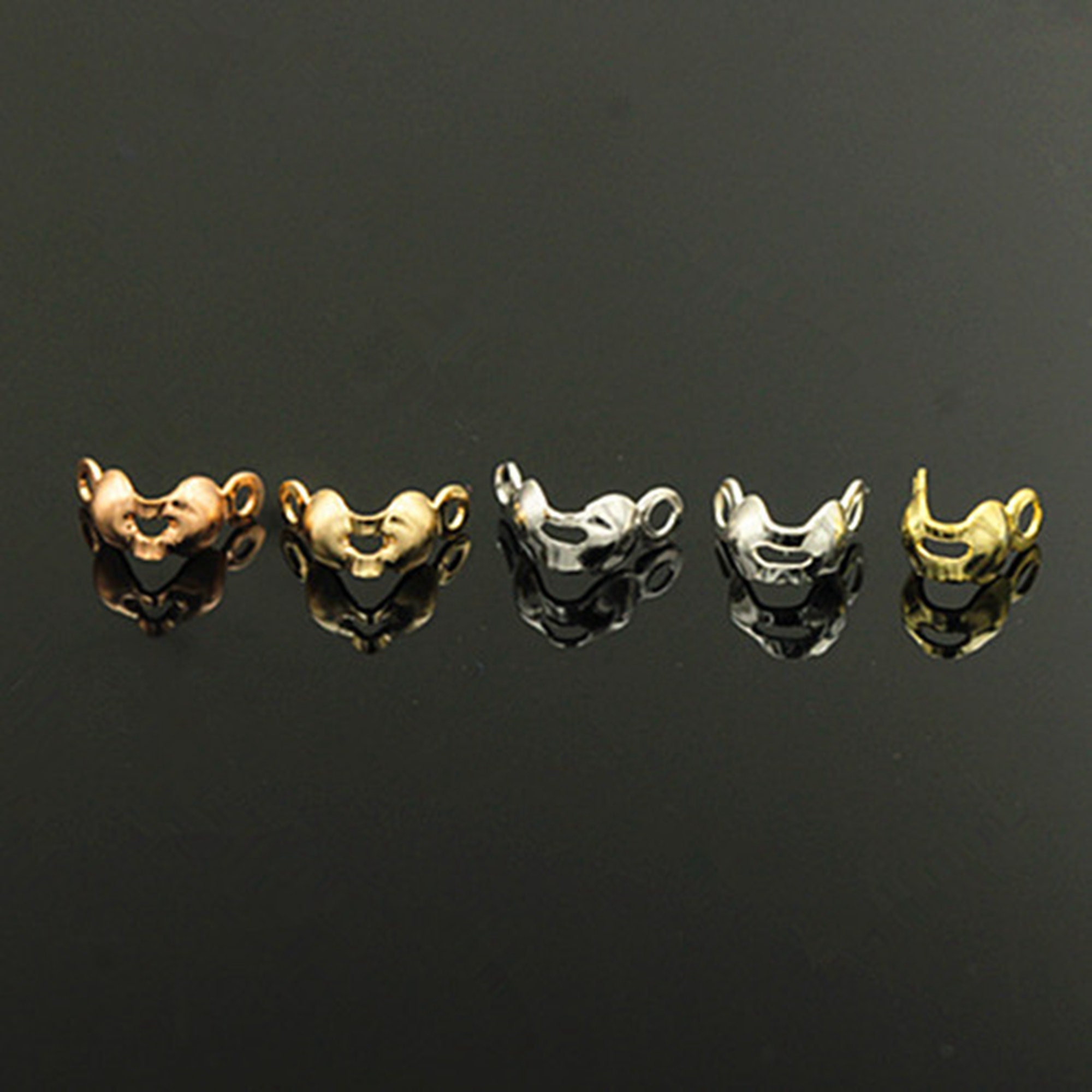 Chain Closures 14K Gold Filled Ball Chain Closures, Gold Filled End Tip Cover, Fold ...