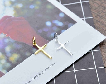 Lex & Lu Sterling Silver Cut-out Cross Charm LAL107213 Lex & Lu Sterling Silver Cut-out Cross Charm LAL107213