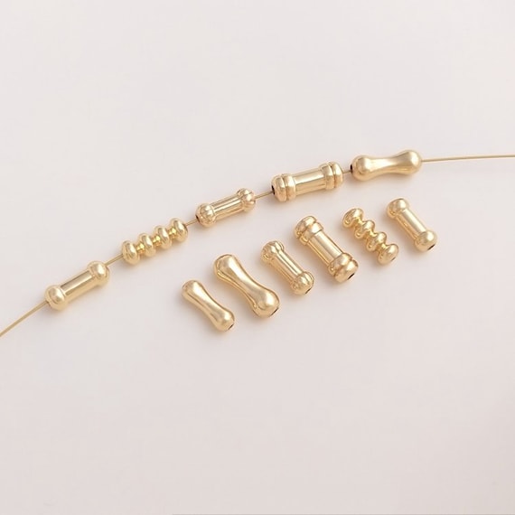 Lot De 200 Perles Tubulaires En Verre En Forme De Bambou - 6