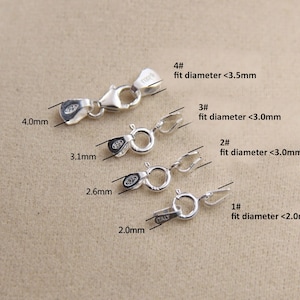Sterling Silver Crimp Cord End Caps,s925 Silver Leather Cord End Cap For Jewelry Making Supplies, Cord Cap for Bracelet