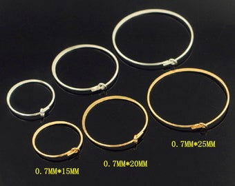 14K Gold Filled Beading Hoops, Gold Filled Hoop Earring, Round Ear Wire Hoop, Earring Component, Earring Hoop, Earring Jewelry Findings
