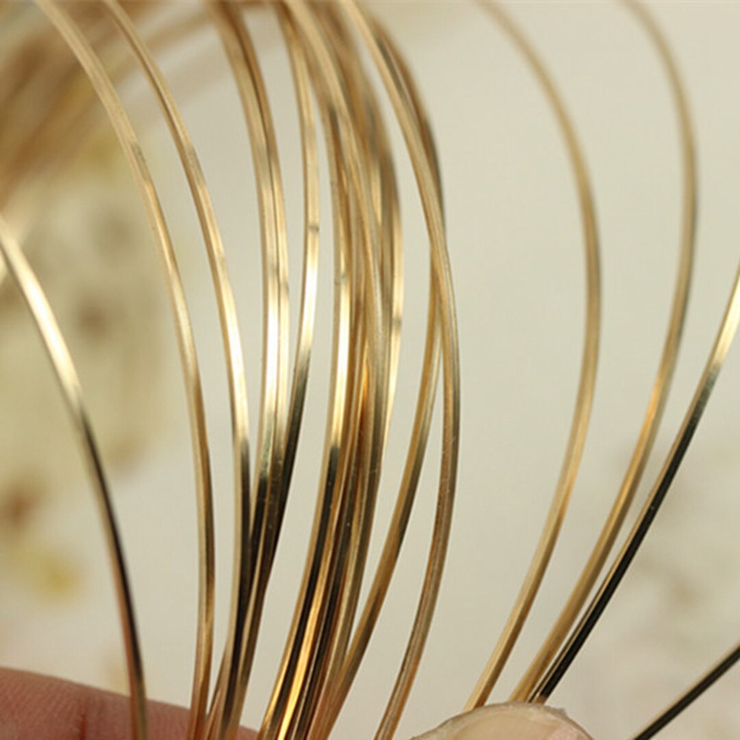 1 Meter 14K Gold Filled Square Wire, Gold Filled Half Hard Wire for