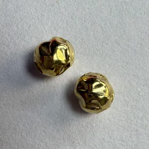 14K Gold Filled Hammered Round Beads, Gold Filled Geometry Beads, Irregular Round Beads, Necklace Beads, Bracelet Beads, Spacer Bead