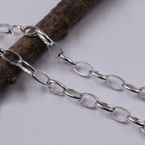 Sterling Silver Cable Chain, s925 Silver Cable Chain For Jewelry Making Supplies, Unfinished Cable Chain for Necklace Bracelet 3.6mm