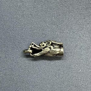 Cierres de cabeza de dragón de plata esterlina, cierre de gancho de plata s925 para joyería, conector de cierre de gancho para pulsera.