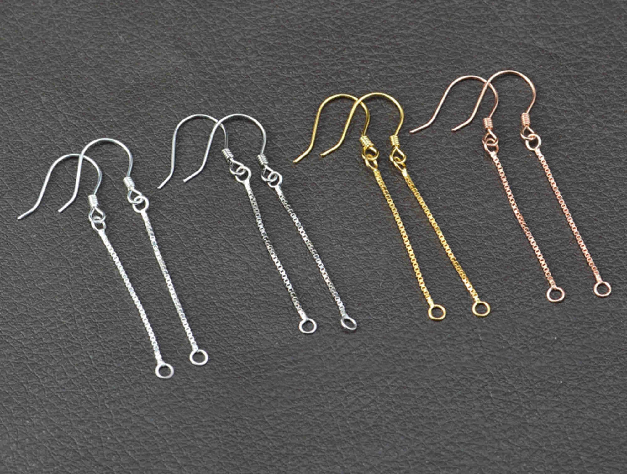 Simple Letters 925 Sterling Silver DIY Earring Hooks