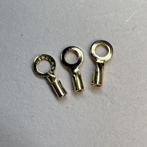 14 kt gold filled koordeindkapjes, gold filled koordeindkapjes voor het maken van armbanden, 0,48 mm 1 mm 1,4 mm binnendiameter koordeindkapjes
