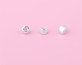 Sterling Silver Irregular Bead, 925 Silver Nugget Beads, Micro Bead ,Seed Bead, Nugget Beads, Bracelet Spacer, Chip Bead, Tiny Bead 3mm*5mm