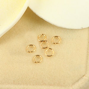 24K Gold Filled Round Circle Jump Rings, Gold Filled Open Jump Rings, Gold Filled Circle Jump Ring for Jewelry Making Supplies 2.5/3/4/5mm