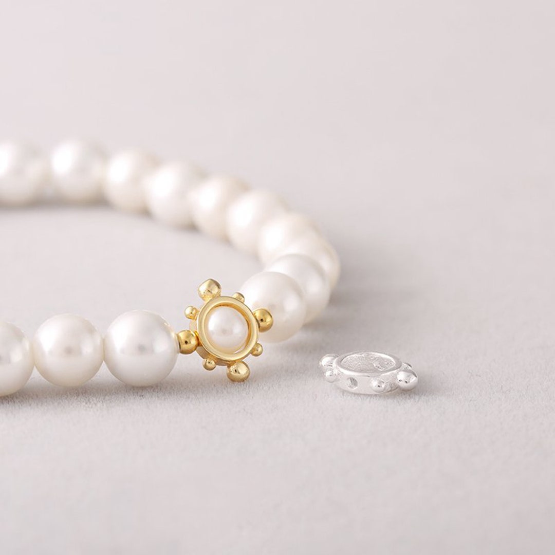 Sterling Silver Bead Frames Fits 4mm Pearls Beads S925 Silver Etsy