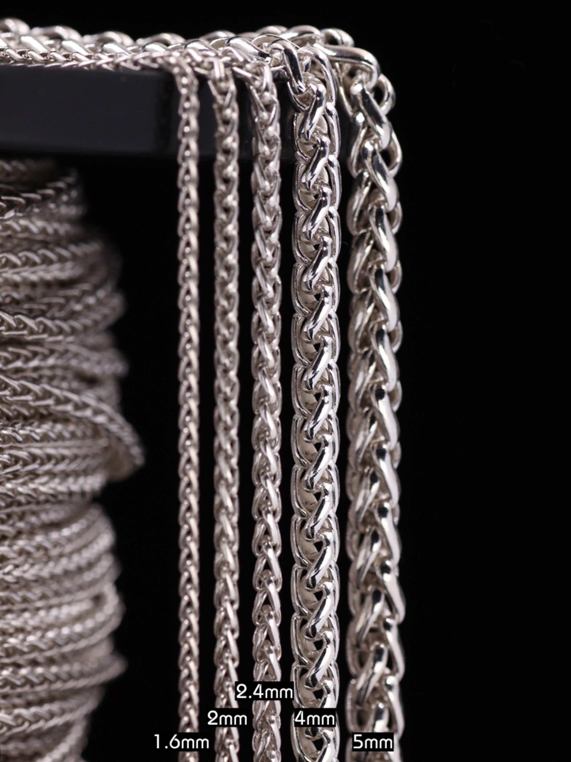 KYUNHOO 4 Meters Silver Paperclip Chains with Buckles Metal Iron Jewelry  Chain for Jewelry Making Stylish Heavy Necklace Bracelet DIY Chains Bulk