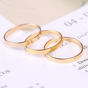 14K Gold Filled Schlichte Ringe, Gold Filled Glatte Bandring, geschlossene Ringe, Bandringe, zierliche Ringe, schlichter Ring