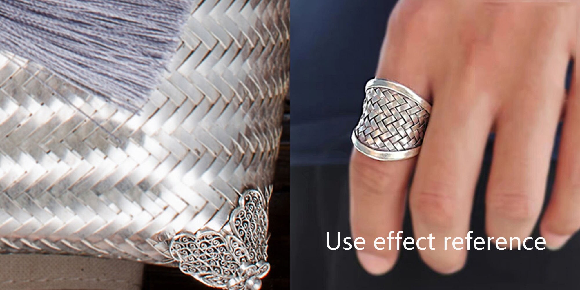 Anello In Argento Sterling 925 Con Castone Quadrato, Anello - Foto 3