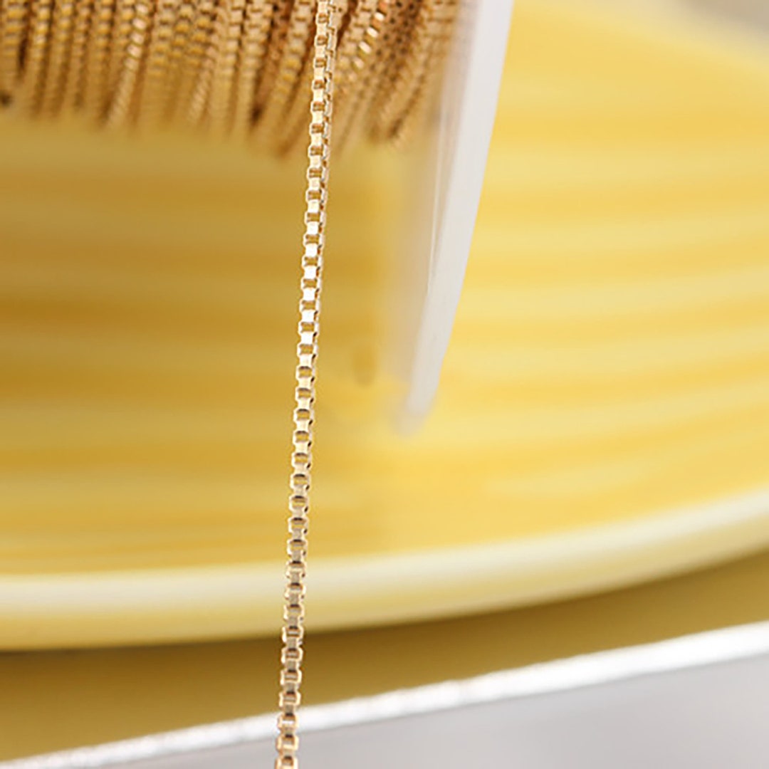 Gold Chain Box Pattern 14K Gold Filled Box Chain, Gold Filled Box Chain for Jewelry Making ...