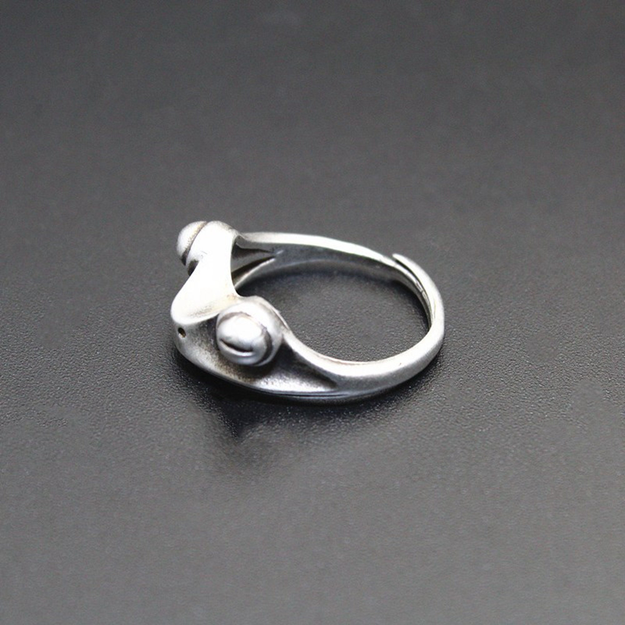 Sterling Silver Frog Ring Adjustable Ring Open Ringsilver - Etsy