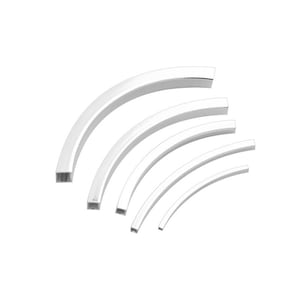 Sterling Silver Beads, Sterling Silver Curve Tube Bead,s925 Silver Rectangle Tube Bead,Bracelet Plain Smooth Tube Bead 20/25/30/35/40mm