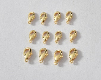 14K Vergoldete Karabinerverschluss, Gold Tone Karabinerhaken Für Schmuckherstellung Lieferungen, Armband Karabinerverschluss