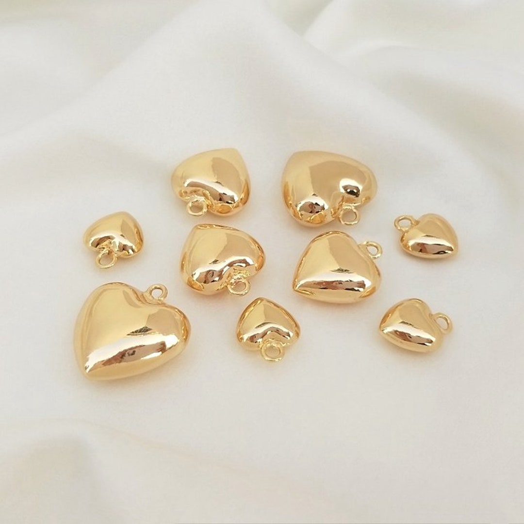 Glowing Heart Piercing Charm 14K main image 1