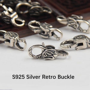 Silver Lobster Clasps, Silver Spring Ring Clasps, Silver Claw