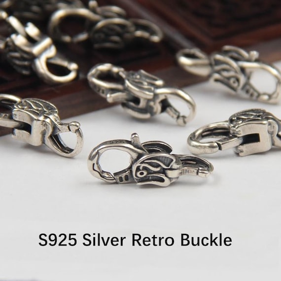 Sterling Silver Lobster Clasp, S925 Silver Lobster Clasps for Jewelry Making  Supplies, Bracelet Lobster Claw Clasps 