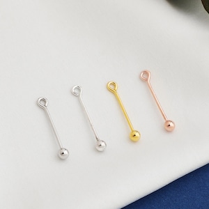 My-Bead 10 Stück Ösenstifte 70mm 925 Sterling Silber - Juweliersqualität