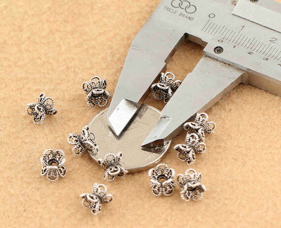 Sterling Silver Crimp End Beads, S925 Silver End Beads for Jewelry Making  Supplies, Spacer Bead, Bracelet End Bead,necklace End Bead 