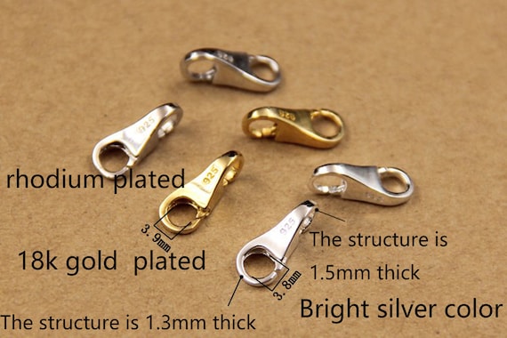 Sterling Silver Double Lobster Clasp, S925 Silver Trigger Clasps for Jewelry  Making Supplies, Lobster Claw Clasps, Bracelet Clasp 