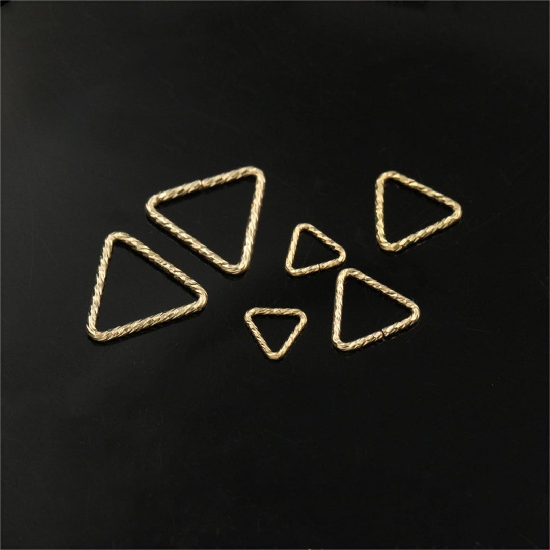 MD Findings Triangle Jump Rings - Gold, Silver, Bronze, Dull Silver - 7mm To 11mm