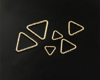 14K Gold Filled Triangle Jump Rings, Gold Filled Open or Closed Jump Rings, Gold Filled Sparkle Jump Ring for Jewelry Making 1/20 14K