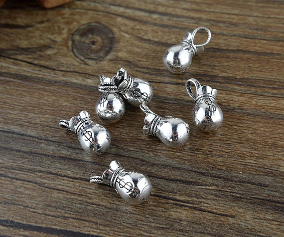 Sterling Silver Pinch Bails, S925 Silver Charm Pinch Bail for