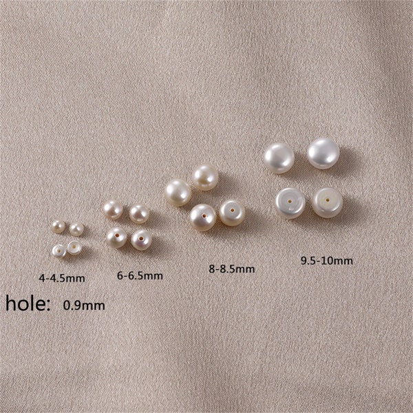 Perles en nacre naturelle, perle ronde plate en coquillages d'eau douce, perle blanche, espaceur plat rond, perle baroque, perle bohème pour la fabrication de boucles d'oreilles