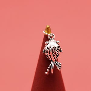 Sterling Silver Goldfish Charm, s925 Silver Fish Charm For Jewelry Making Supplies, Bracelet Charm, Earring Charm, Ocean Fish Charm
