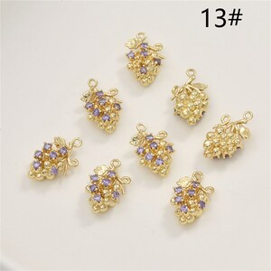 Gold Dipped CZ Grape Pendant Necklace