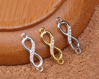 50/300pcs Antique Silver/Bronze Tone 8 Infinity Sign Charms Connectors 23x8mm 50/300pcs Antique Silver/Bronze Tone 8 Infinity Sign Charms Connectors 23x8mm