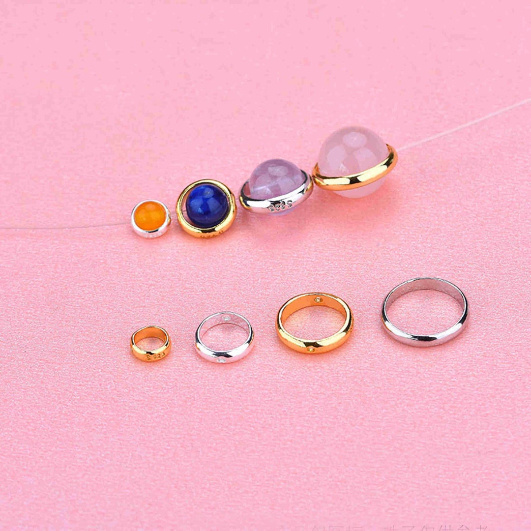 Sterling Silver Bead Frames Fits 4mm 6mm 8mm 10mm Pearls Etsy