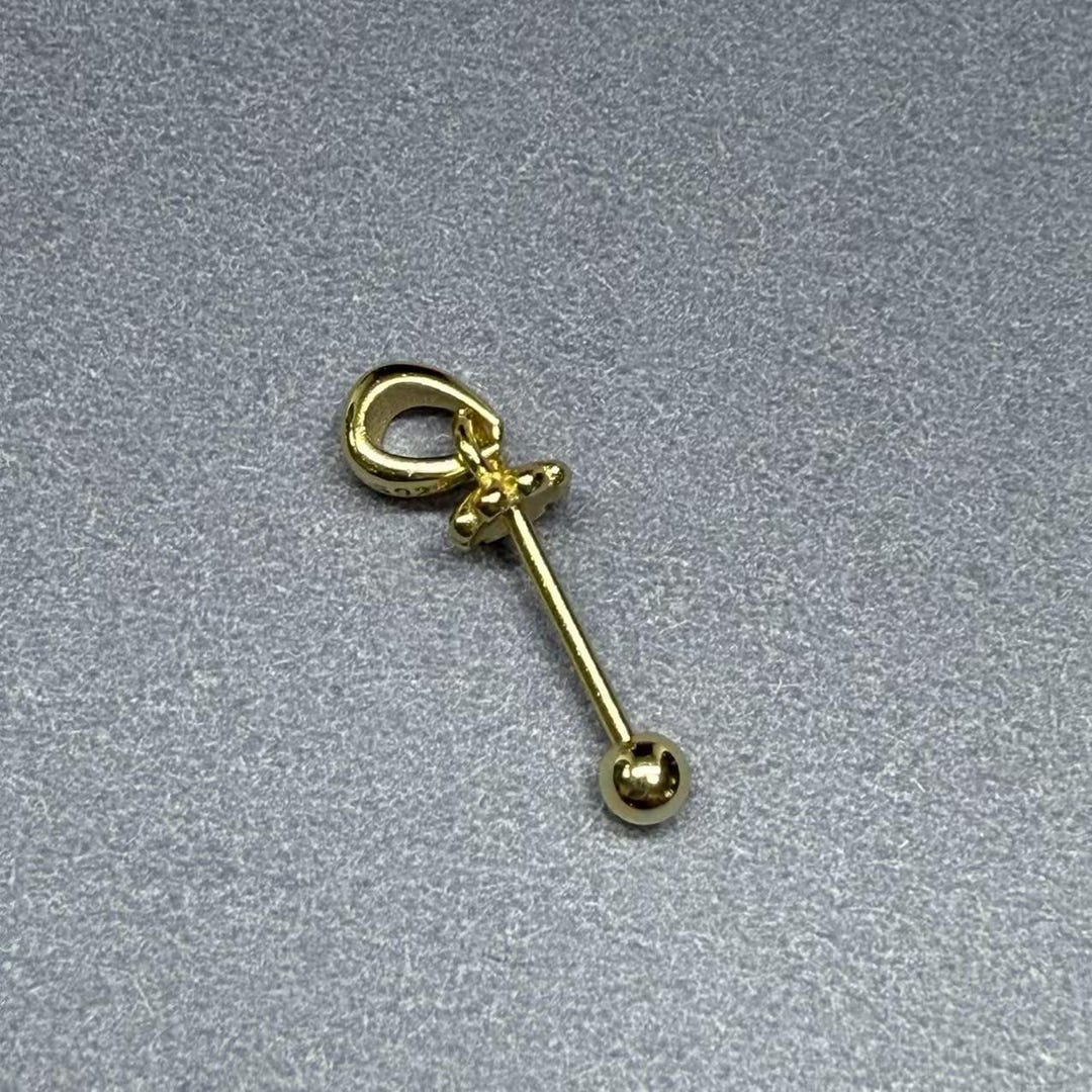 1PC Sterling Silver CZ Heart Pearl Pendant Bail Connector W/Pearl