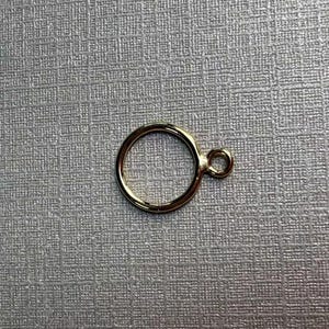 14K Gold Filled Bezel Drop Charms, Gold Filled Bezel Charm, Circle Bezel Setting, Bezel Connector, Bezel Drop Setting, Fit 6.5mm 8mm Bead