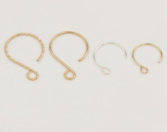 Alambres redondos para aretes rellenos de oro de 14 quilates con aro abierto, alambre relleno de oro, gancho para aretes, componente para aretes, gancho para alambre para aretes, accesorio para aretes