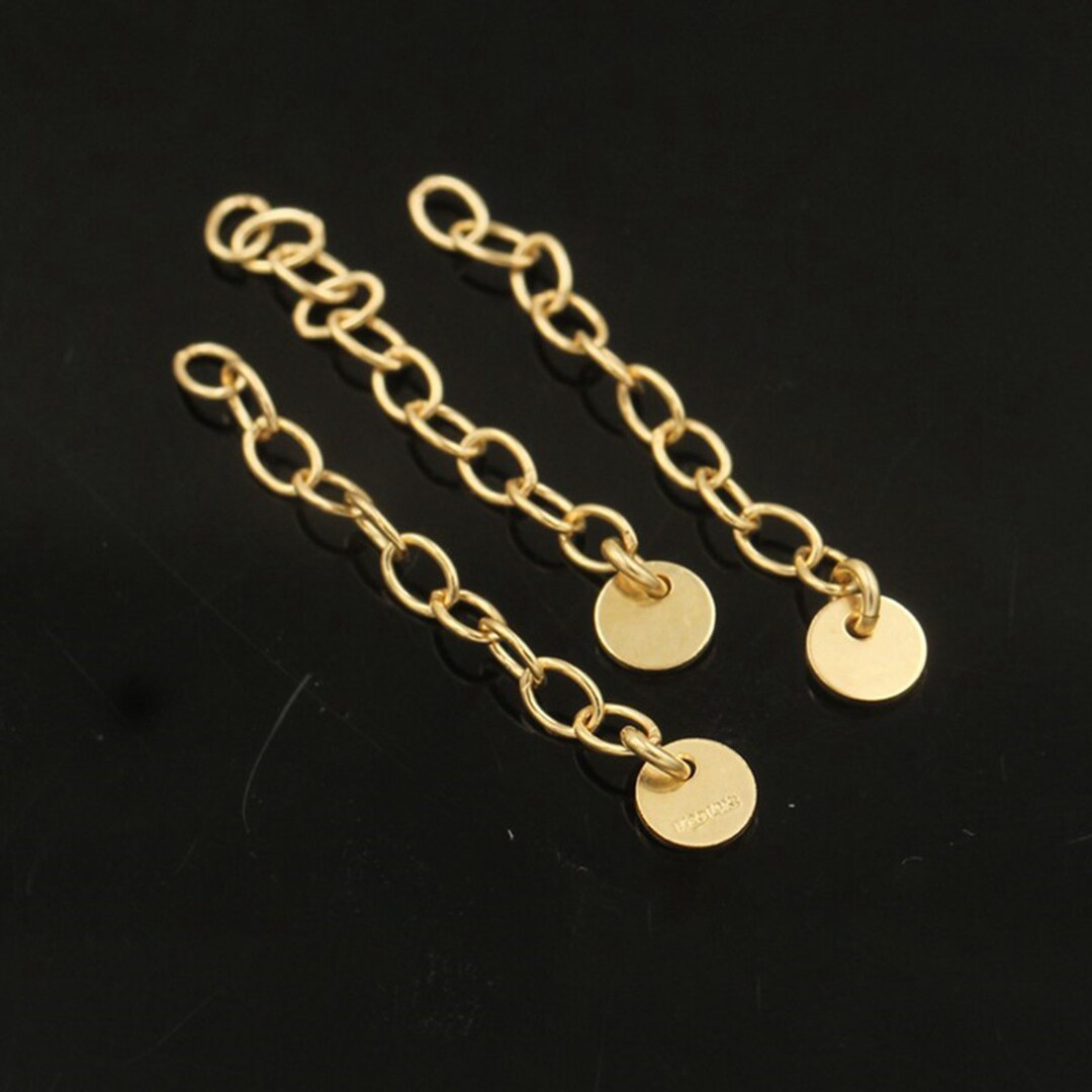 14K Gold Filled Chain Extensions, Gold Filled Cable Extender Chain for
