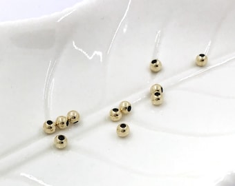 14K Gold Filled Silicone spacer Beads 2.5mm 3mm 4mm, Bracelet Beads, Silicone Stopper Beads, Gold Filled Jewelry Craft Supplies, Smart Beads